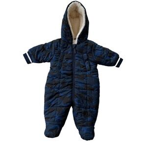 Urban Republic Baby Boy's Faux Fur Lined Quilted Footie‎ Snowsuit 3 months